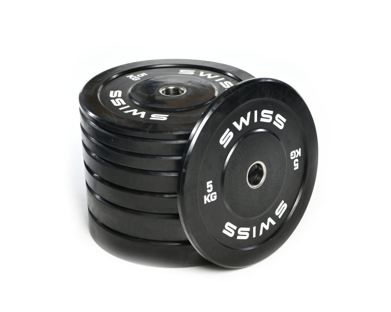 Swiss Barbell 100kg Bumper Plate Set - Black