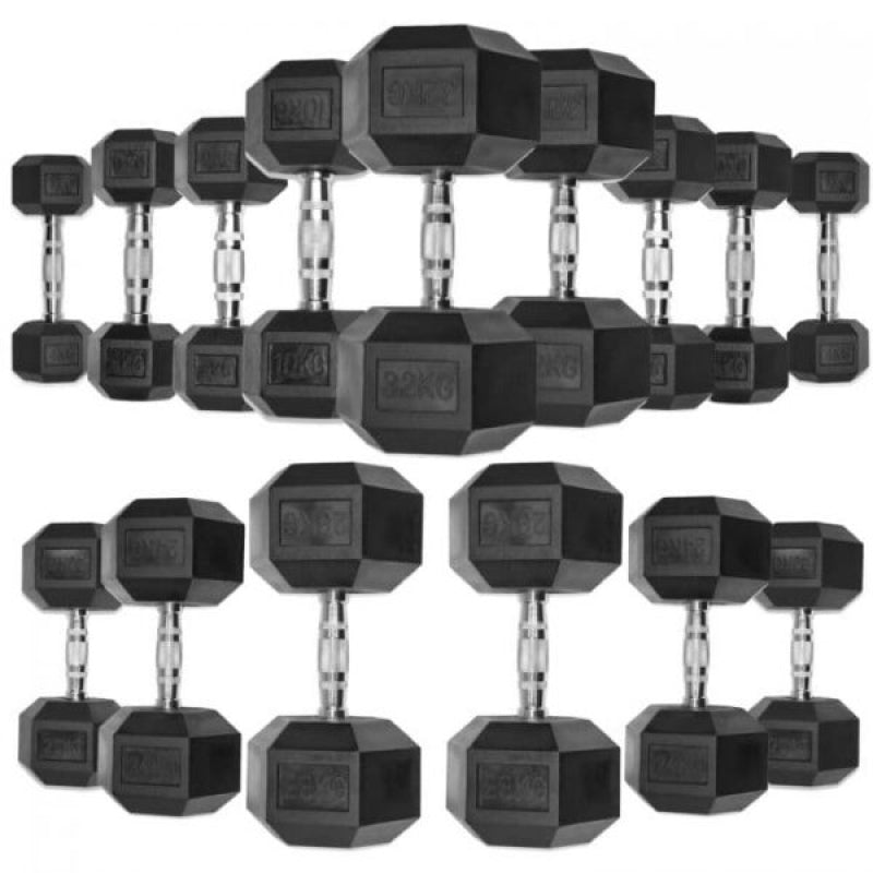 Swiss Barbell 2.5kg-30kg 12 Pair Hex Dumbbell Set